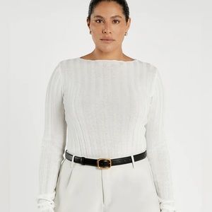 DISSH GOLDIE OFF WHITE LONG SLEEVE TOP SIZE XS NWT